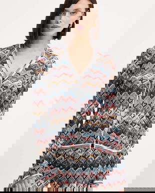 Missoni cardigan de lână culoarea bleumarin, light, DS25WM06.BR012F