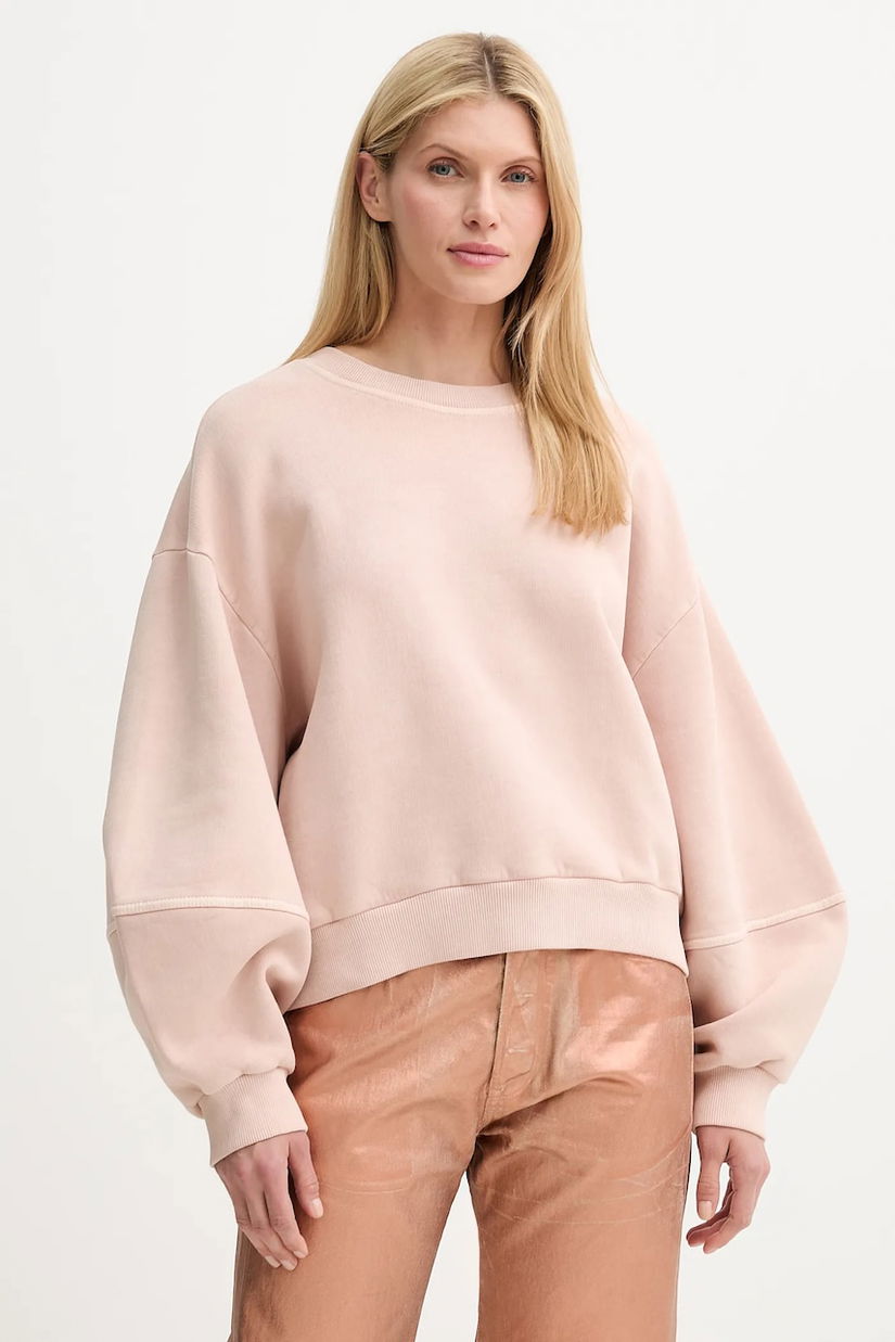 G-Star hanorac din bumbac culoarea portocaliu, uni, D26361-D993