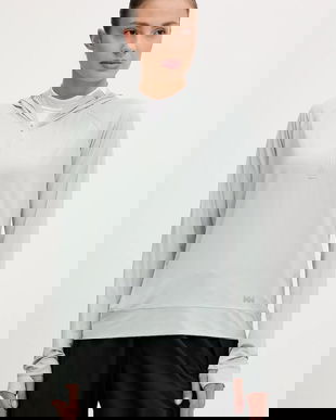 Helly Hansen hanorac Shine Solen culoarea turcoaz, cu glugă, uni, 49576