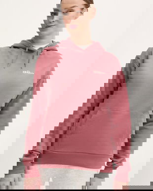 Jack Wolfskin hanorac de bumbac Essential femei, culoarea portocaliu, cu glugă, neted, A63848