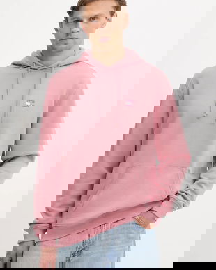 Tommy Jeans hanorac de bumbac bărbați, culoarea portocaliu, DM0DM20258