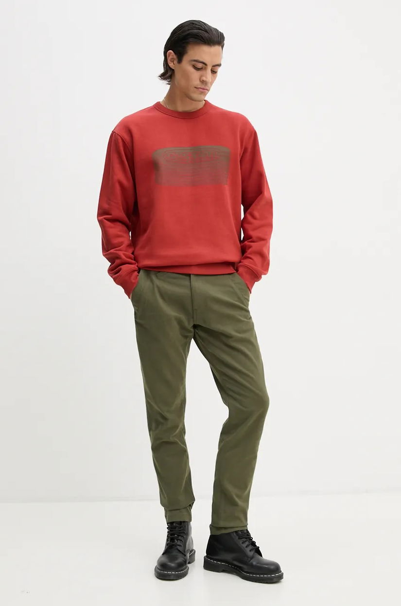 G-Star bluză bărbați, culoarea portocaliu, cu imprimeu, D25099-D733