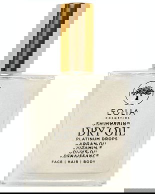 Ulei Uscat Stralucitor pentru Corp, Fata si Par - Eolia Cosmetics Shimmering Dry Oil Platinum Drops Renaissance, 100 ml