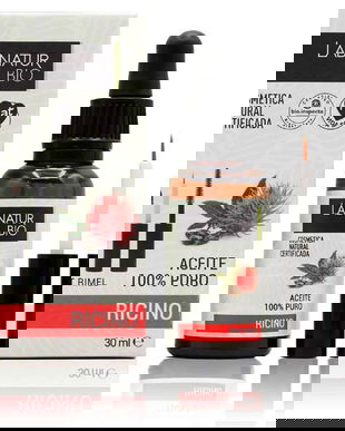 Ulei de Ricin 100% Pur + Kit pentru Gene si Sprancene - LabNatur Aceite 100% Puro Ricino Kit Rimel, 30 ml