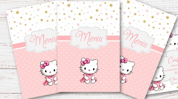 Meniuri botez fetițe Hello Kitty