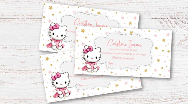Meniuri botez fetițe Hello Kitty