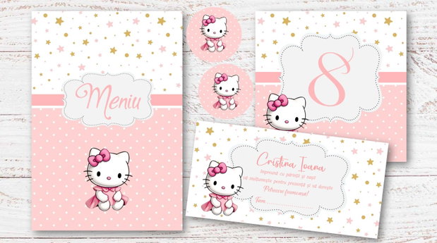 Meniuri botez fetițe Hello Kitty