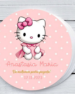 Etichete marturii botez Hello Kitty