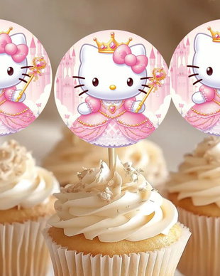 Toppere pentru prăjituri  Hello Kitty Micuța Prințesă