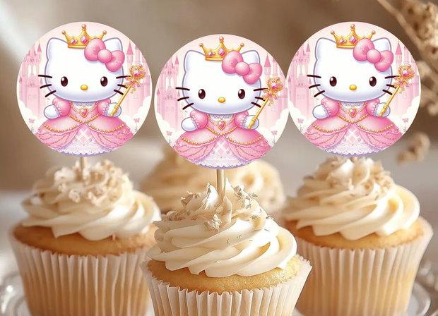 Toppere pentru prăjituri Hello Kitty Micuța Prințesă