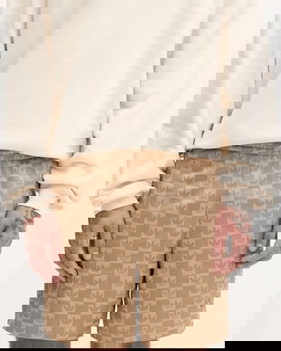 adidas Originals pantaloni scurti Monogram culoarea maro, JY2987