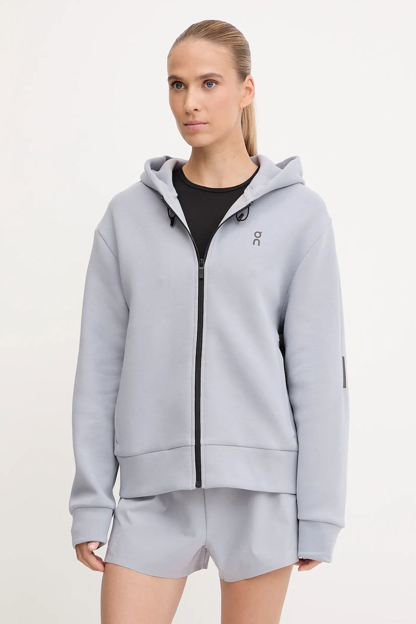 On bluză Focus Tech culoarea violet, cu glugă, uni, 1WF30370174