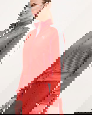 Puma bluza femei, culoarea portocaliu, modelator, 629796