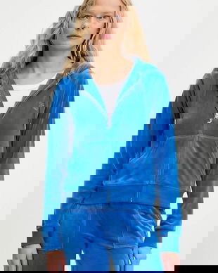 Juicy Couture bluză cu glugă, uni, JCAP176