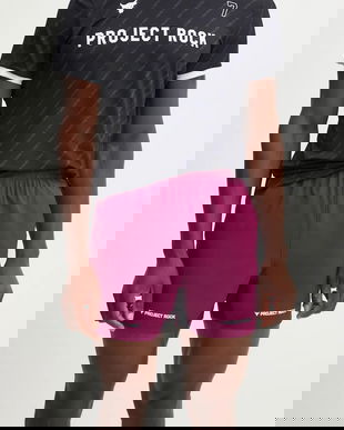 Under Armour pantaloni scurți de antrenament Project Rock culoarea violet