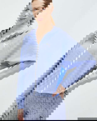 Puma hanorac de antrenament Modern Sports culoarea violet, cu glugă, modelator