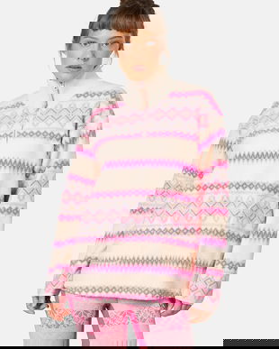 Kari Traa hanorac RUTHIE culoarea bej, cu imprimeu, 623610