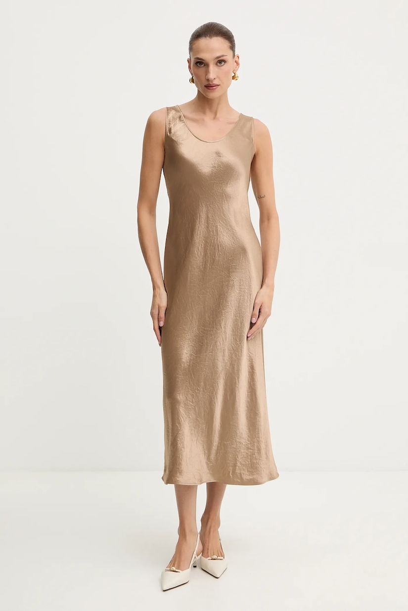 MM rochie TALETE culoarea verde, midi, drept, 2526226018600