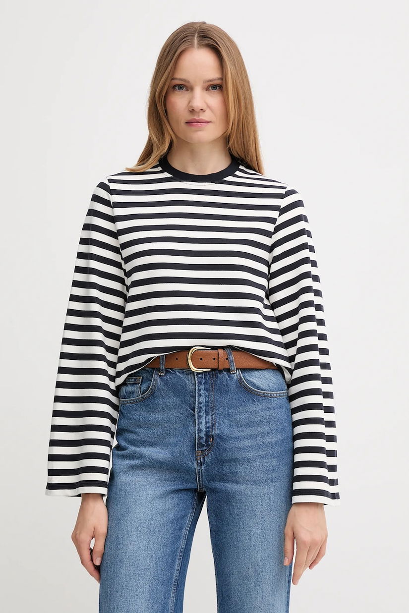 Barbour hanorac de bumbac ROBYN culoarea bleumarin, cu imprimeu, LOL0642