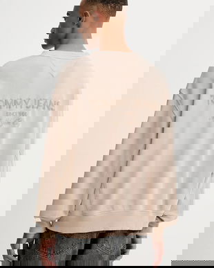 Tommy Jeans hanorac de bumbac culoarea maro, cu imprimeu, DM0DM22079