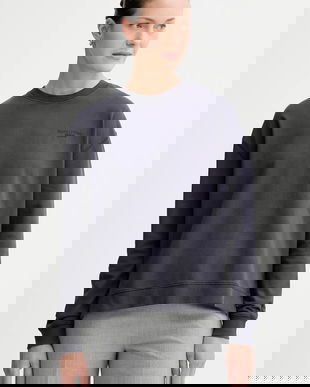 Marc O'Polo hanorac de bumbac culoarea albastru marin, neted, 5000007724