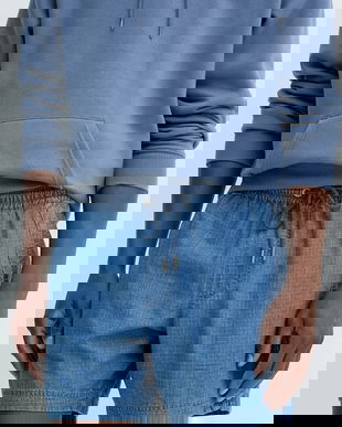 Tommy Jeans pantaloni scurți din bumbac culoarea bleumarin, DM0DM21245