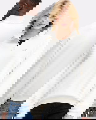 Lacoste hanorac de bumbac culoarea bej, neted, SH7759