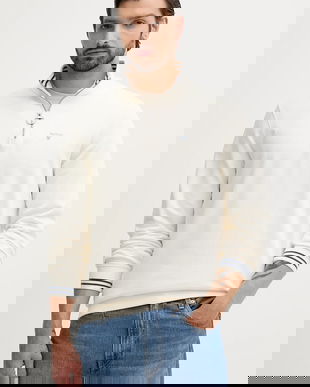 Barbour hanorac de bumbac ROSFORD culoarea bej, neted, MOL0701