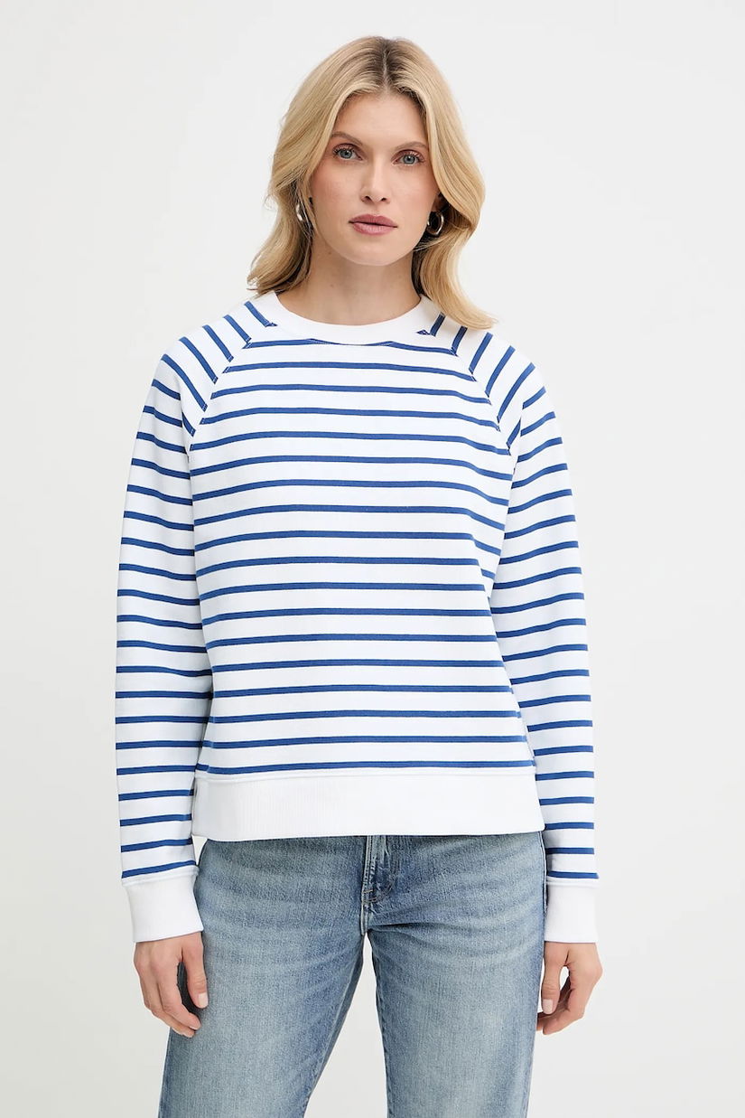 Marc O'Polo hanorac de bumbac culoarea bleumarin, cu imprimeu, 5000006574