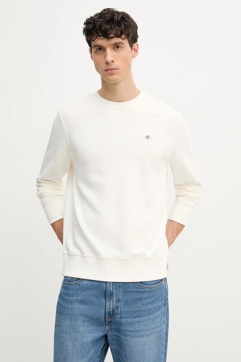 Gant bluza barbati, culoarea alb, cu imprimeu