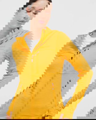 Marmot hanorac culoarea portocaliu, cu glugă, neted