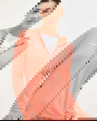 Mammut hanorac Aconcagua Light ML culoarea roz, cu glugă, neted