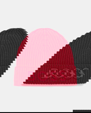 BOSS căciulă de lână culoarea negru, 50497815