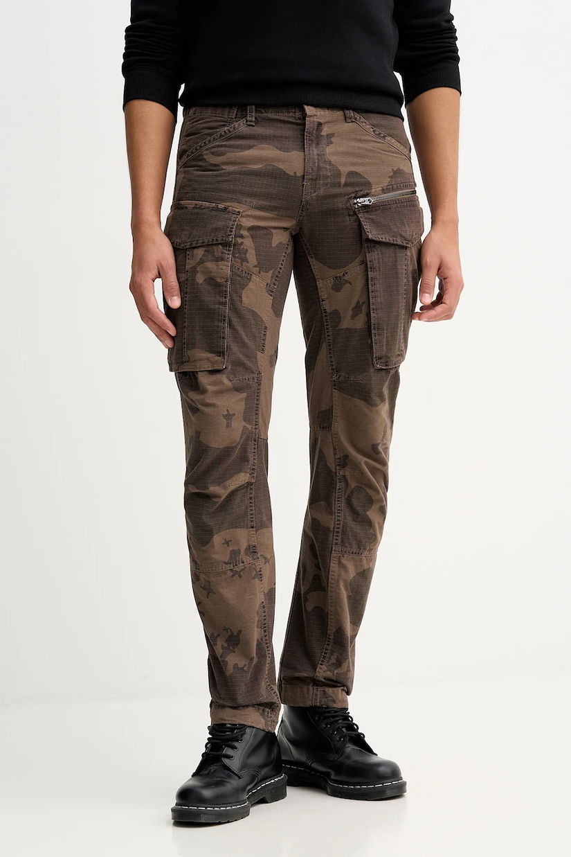 G-Star pantaloni de bumbac culoarea verde, cu fason cargo, D02190-E277