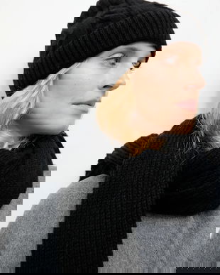 Answear.LAB caciula de lana culoarea negru