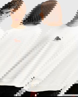 Kaotiko hanorac de bumbac culoarea alb, cu imprimeu, AR051-02-G002