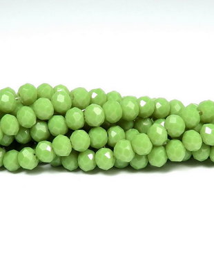 Cristale din sticla, rondelle, 3x2.5 mm, opace, verde olive-D30