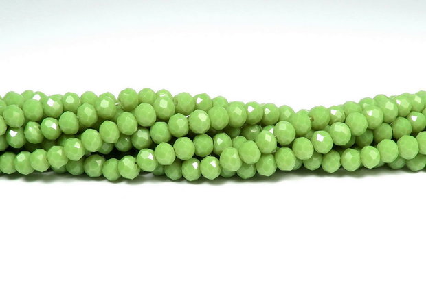 Cristale din sticla, rondelle, 3x2.5 mm, opace, verde olive-D30