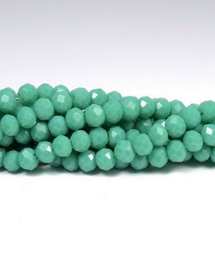 Cristale din sticla, rondelle, 3x2.5 mm, opace, turcoaz