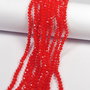 Cristale din sticla, rondelle, opace, 4x3.5 mm, rosu orange