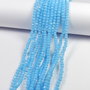 Cristale din sticla, rondelle, 2.5x2 mm, opace, aquamarin-D08