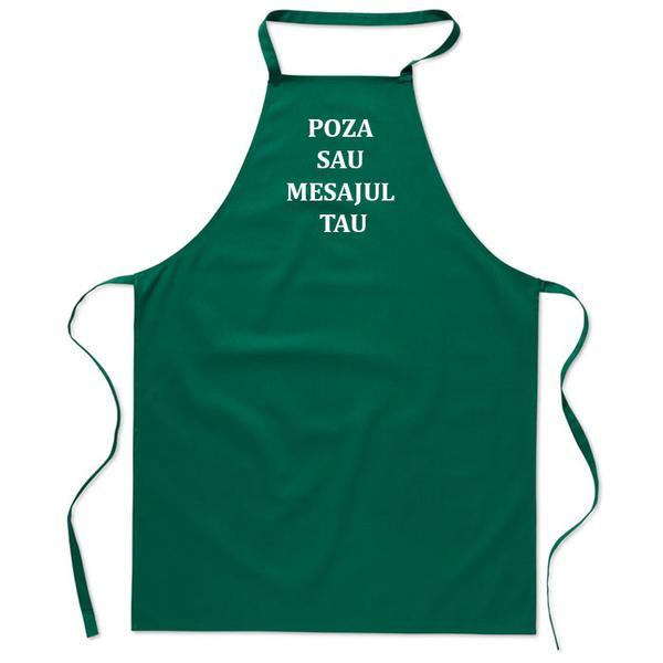 Sort de bucatarie, bumbac, Verde, Piksel, personalizat cu mesaj sau poza