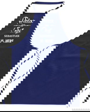 Sort de bucatarie, bumbac, Piksel, albastru, Relax, nume, M2