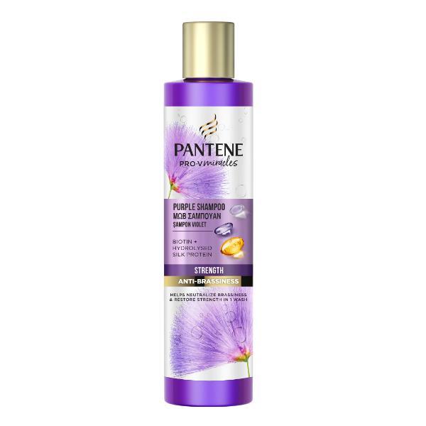 SHORT LIFE - Sampon pentru Neutralizarea Tonurilor de Galben - Pantene Pro-V Miracles Purple Shampoo, 225 ml