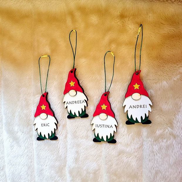 Ornament CRACIUN - Spiridus Personalizat cu NUME