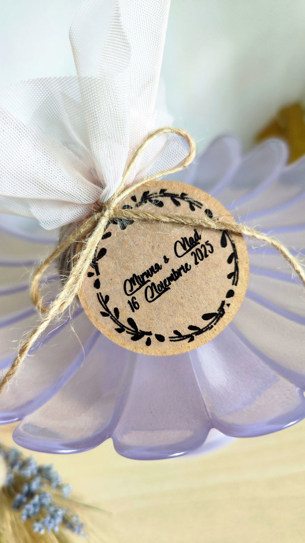 Marturii nunta/botez saculeti cu lavanda si tulle roz