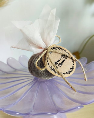 Marturii nunta/botez saculeti cu lavanda si tulle roz
