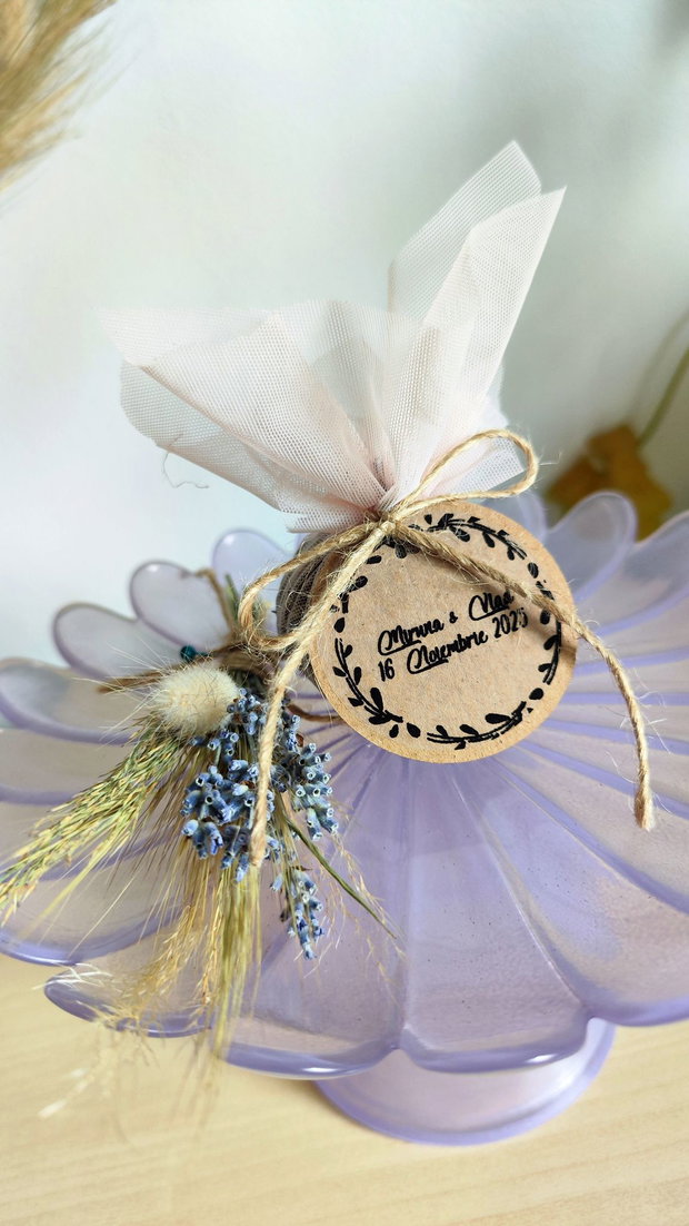 Marturii nunta/botez saculeti cu lavanda si tulle roz