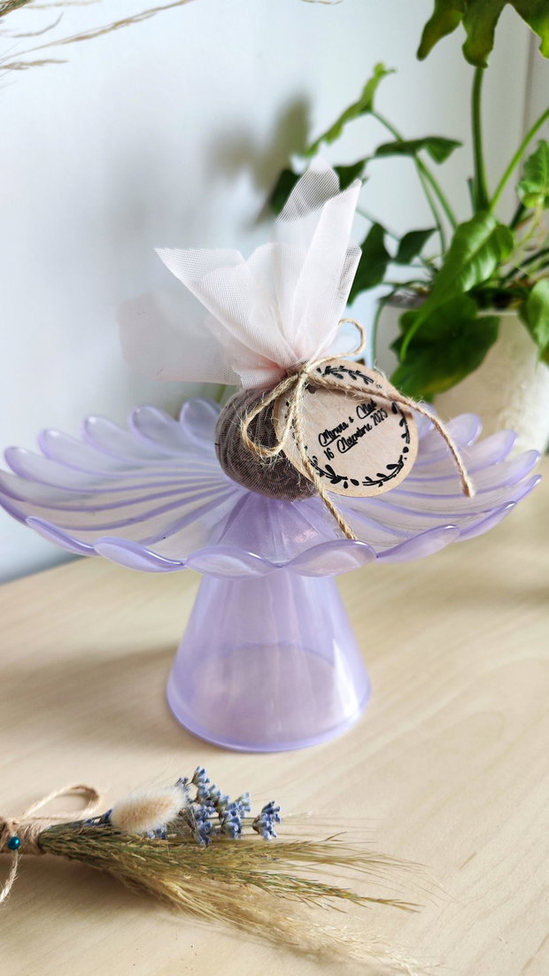 Marturii nunta/botez saculeti cu lavanda si tulle roz