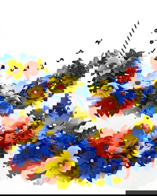 Colier handmade statement - Tricolorul Romaniei (cod1330)